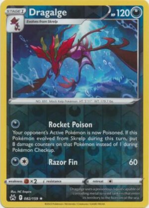 Crown Zenith 082/159 Dragalge (Reverse Holo)