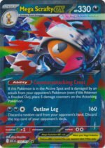 ME Ascended Heroes 135/217 Mega Scrafty ex (Half Art)