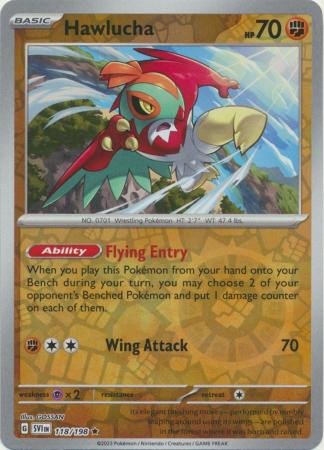 Scarlet & Violet (Base Set) 118/198 Hawlucha (Reverse Holo)
