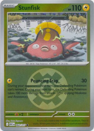 ME Ascended Heroes 062/217 Stunfisk (Reverse Holo BALL SYMBOL)