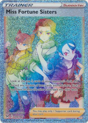 SWSH Lost Origin 209/196 Miss Fortune Sisters (Rainbow Rare)