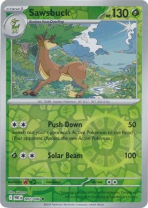 SV White Flare 007/086 Sawsbuck (Reverse Holo)