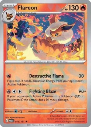 SV Prismatic Evolutions 013/131 Flareon (MASTER BALL Pattern Holo)