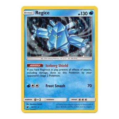 SM Crimson Invasion 028/111 Regice (Cosmo Holo)