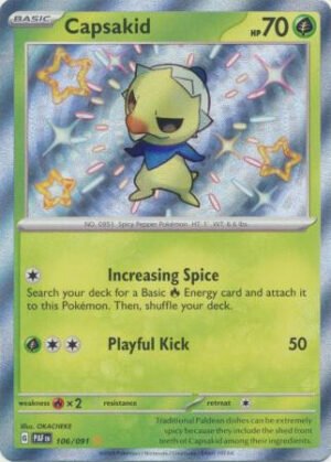 SV Paldean Fates 106/091 Capsakid (Holo Shiny)