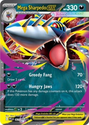 ME Phantasmal Flames 061/094 Mega Sharpedo ex (Half Art)