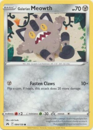Crown Zenith 084/159 Galarian Meowth