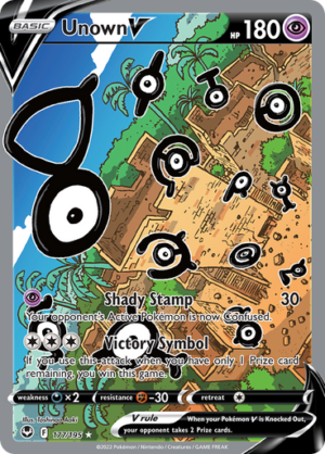 SWSH Silver Tempest 177/195 Unown V (Alternative Art, Full Art)