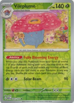 Scarlet & Violet 151 045/165 Vileplume (Reverse Holo)