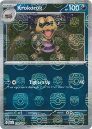 SV Black Bolt 058/086 Krokorok (MASTER BALL Reverse Holo)