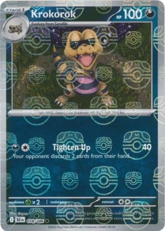 SV Black Bolt 058/086 Krokorok (MASTER BALL Reverse Holo)