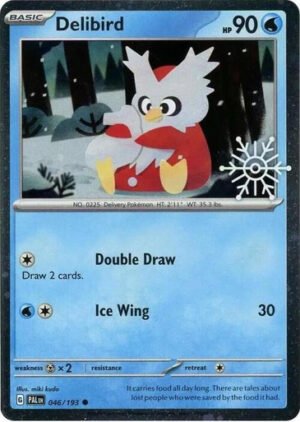 SV Paldea Evolved 046/193 Delibird (Cosmo Holo w/ Snowflake Stamp)