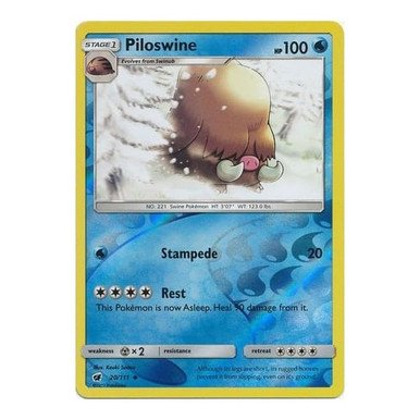 SM Crimson Invasion 020/111 Piloswine (Reverse Holo)