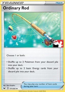 Sword & Shield (Base) 171/202 Ordinary Rod (Prize Pack League Promo Non-Holo)