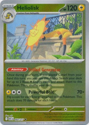 ME Ascended Heroes 064/217 Heliolisk (Reverse Holo BALL SYMBOL)