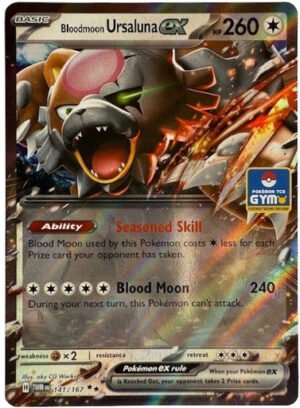 SV Twilight Masquerade 141/167 Bloodmoon Ursaluna ex (TCG Gym Stamp)