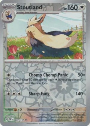 SV Obsidian Flames 172/197 Stoutland (Reverse Holo)