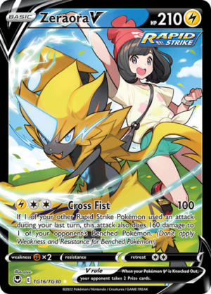 SWSH Silver Tempest TG16/TG30 Zeraora V (Full Art)