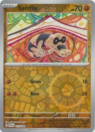 Scarlet & Violet (Base Set) 115/198 Sandile (Reverse Holo)