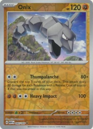 Scarlet & Violet 151 095/165 Onix (Reverse Holo)