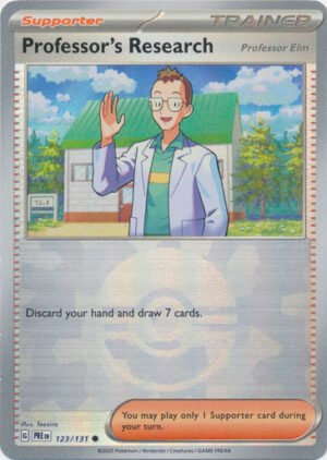 SV Prismatic Evolutions 123/131 Professor's Research [Professor Elm] (POKE BALL Pattern Holo)