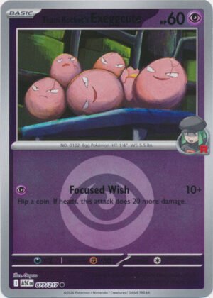 ME Ascended Heroes 077/217 Team Rocket's exeggcute (Reverse Holo ENERGY SYMBOL)