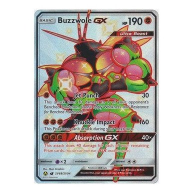 SM Crimson Invasion SV68/SV94 Buzzwole GX (Hidden Fates Shiny Vault Full Art)