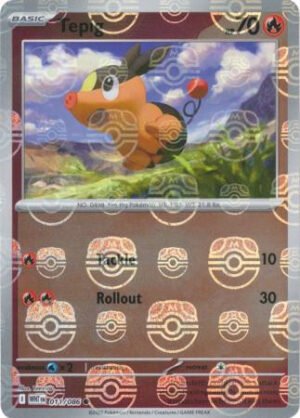 SV White Flare 011/086 Tepig (MASTER BALL Reverse Holo)