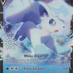 SWSH Silver Tempest 033/195 Alolan Vulpix V (Half Art w/ Snowflake Stamp)