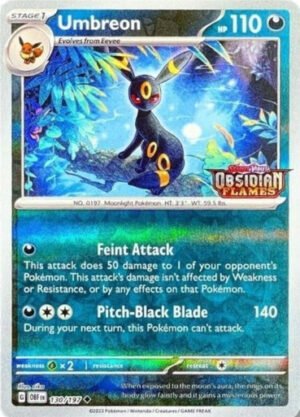 SV Obsidian Flames 130/197 Umbreon (Reverse Holo Obsidian Flames Stamp)