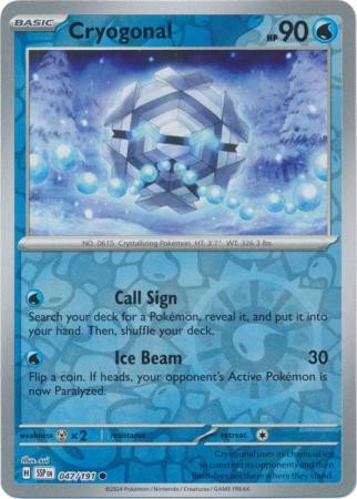 SV Surging Sparks 047/191 Cryogonal (Reverse Holo)
