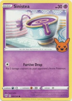 Darkness Ablaze 082/189 Sinistea (Pikachu Pumpkin Stamp)
