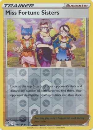 SWSH Lost Origin 164/196 Miss Fortune Sisters (Reverse Holo)