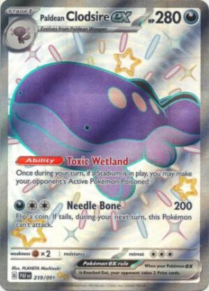 SV Paldean Fates 219/091 Paldean Clodsire ex (Full Art Shiny)