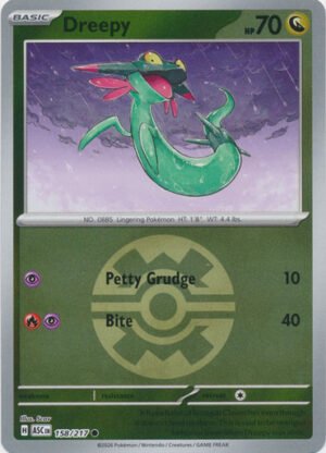 ME Ascended Heroes 158/217 Dreepy (Reverse Holo BALL SYMBOL)