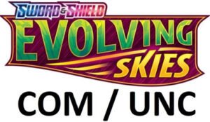 SWSH Evolving Skies Complete set of Common & Uncommon cards