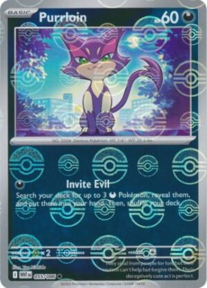 SV White Flare 055/086 Purrloin (POKE BALL Reverse Holo)