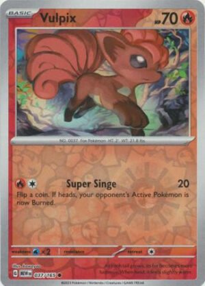 Scarlet & Violet 151 037/165 Vulpix (Reverse Holo)
