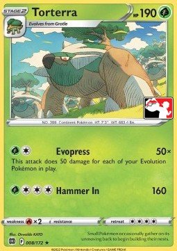 Brilliant Stars 008/172 Torterra (Prize Pack League Promo Non-Holo)