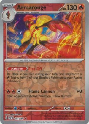 SV Paldean Fates 015/091 Armarouge (Reverse Holo)