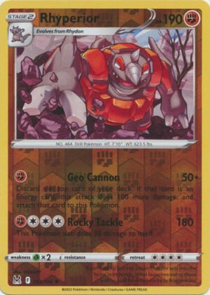 SWSH Lost Origin 091/196 Rhyperior (Reverse Holo)