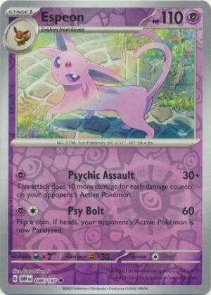 SV Obsidian Flames 086/197 Espeon (Reverse Holo)