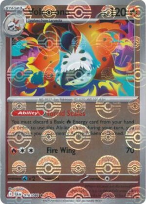 SV Black Bolt 016/086 Volcarona (POKE BALL Reverse Holo)