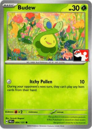 SV Prismatic Evolutions 004/131 Budew (Prize Pack League Promo Non-Holo)