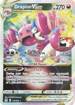 SWSH Lost Origin 119/196 Drapion VSTAR (Prize Pack League Promo)