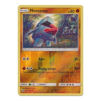 SM Guardians Rising 69/145 Nosepass (Reverse Holo)