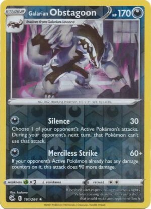 Fusion Strike 161/264 Galarian Obstagoon (Reverse Holo)