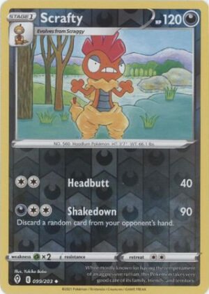 Evolving Skies 099/203 Scrafty (Reverse Holo)