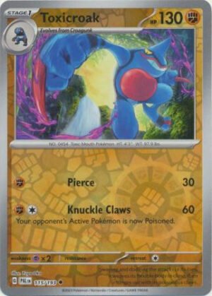SV Paldea Evolved 115/193 Toxicroak (Reverse Holo)