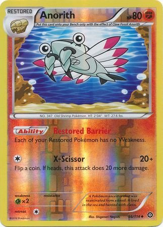 XY Steam Siege 56/114 Anorith (Reverse Holo)